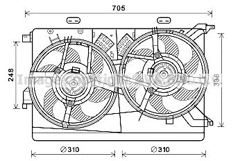 AVA QUALITY COOLING Вентилятор, охлаждение двигателя FT7607